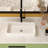 24"X14" White Ceramic Rectangular Vessel Bathroom Sink