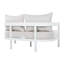 Ensemble de conversation d'extérieur en aluminium 5 pièces avec plateau et coussins en verre trempé Contour-126305339