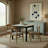 Elliot Square Teak and Marble Dining Table in Black Finish-1175311311