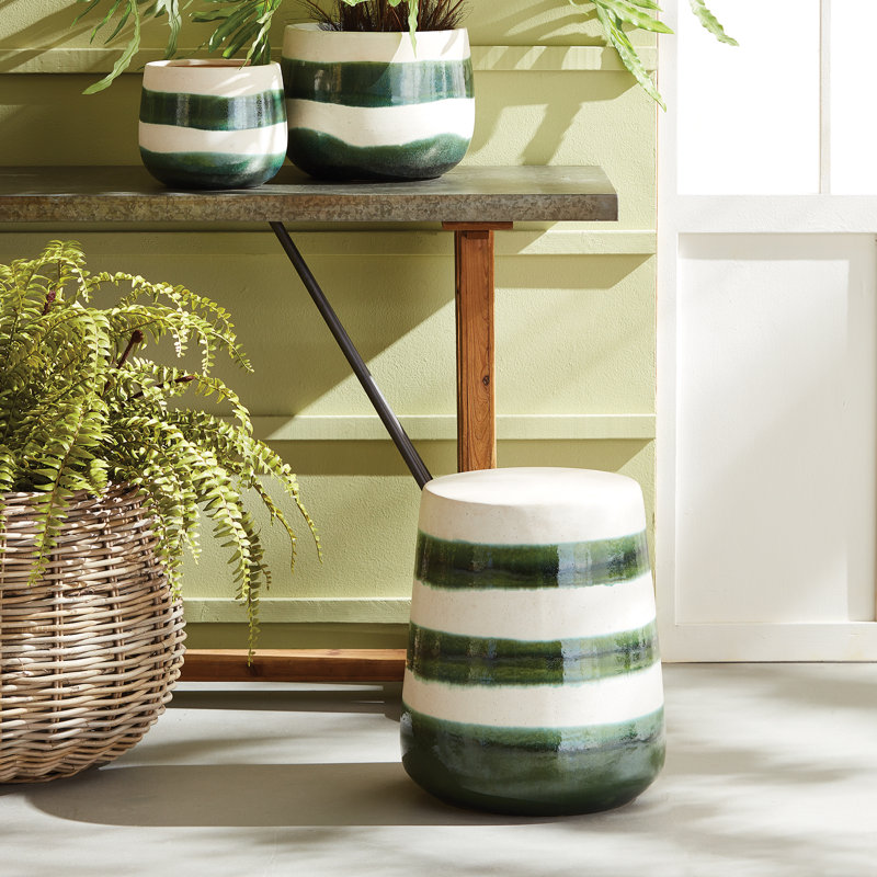 Tabouret d'appoint Mihaela, Vert