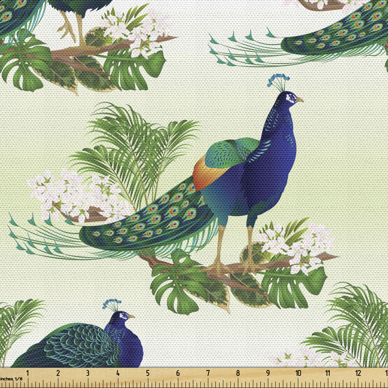 Tissu Ambesonne paon, l 58 po x L 108 po