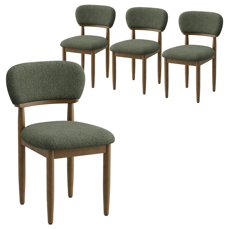 49 cm H Fabric Side Chair, Green