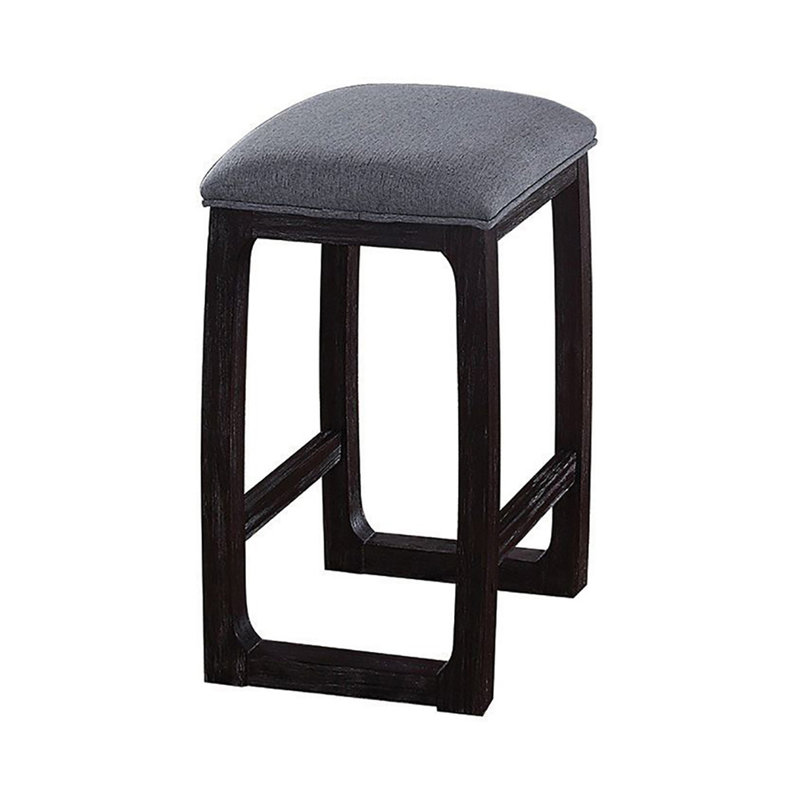 Tabouret de comptoir patiné espresso et gris
