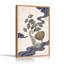 Art mural sur toile de feuilles de ginkgo bleues et de graines de lotus avec fougère-133463086