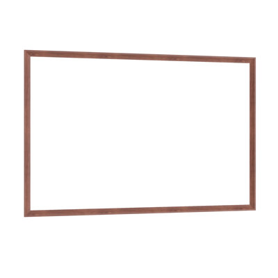 Large 60"X40" Modern Rectangular Wall Mirror With Decorative Walnut Frame. Oversized And Suitable For Bathroom, Living Room, Or Bedroom. Vertical Or Horizontal Wall Mounted. | Gift Idea