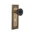 Mission Plate with Decorative Keyhole and Crystal Black Door Knob-487730624-487730627