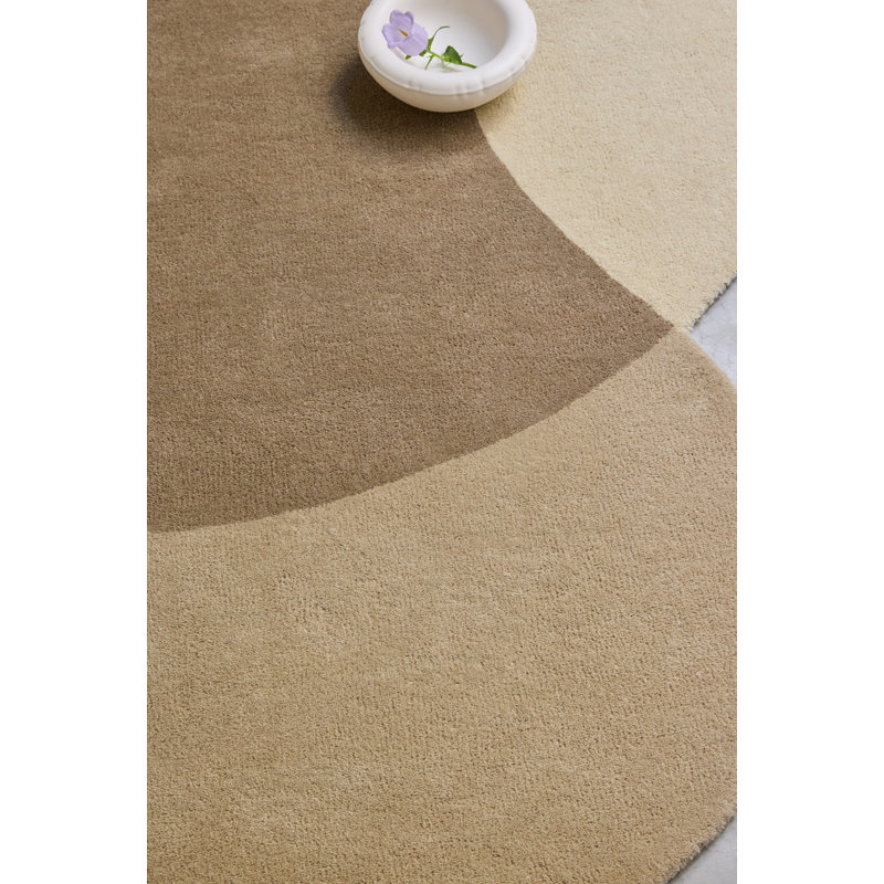 Element Lane Handmade Wool Abstract Area Rug, Neutral, Novelty 8'2 x 10'6