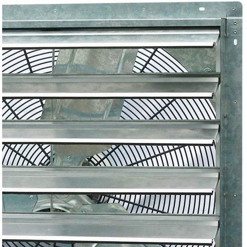 iLIVING ILG8SF30S - 30" Wall Mounted Shutter Exhaust Fan - Automatic Shutter - Single Speed - Vent Fan For Home Attic, Shed, or Garage Ventilation, 5088 CFM, 7500 SQF Coverage Area, Silver
