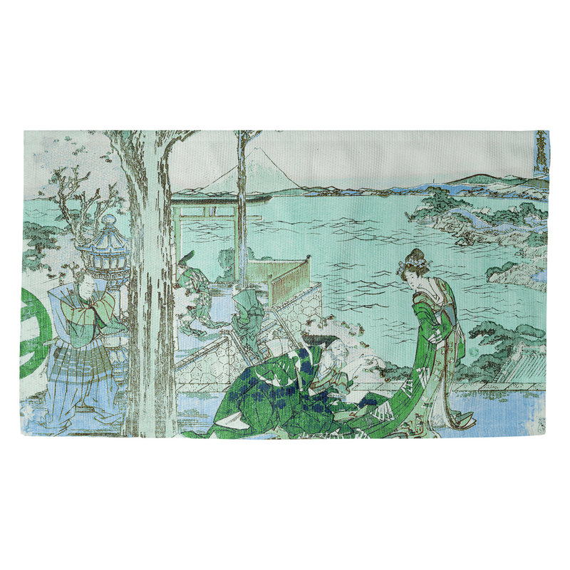Paillasson d’intérieur à Dobby de style japonais, Rectangulaire 2 pi 1,5 po x 3 pi 4 po