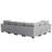 120*93" Modern U Shape Modular Sofa With Storage Ottoman