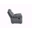 Causeuse inclinable en velours gris à deux tons Zubaida avec port USB et console-1167530034