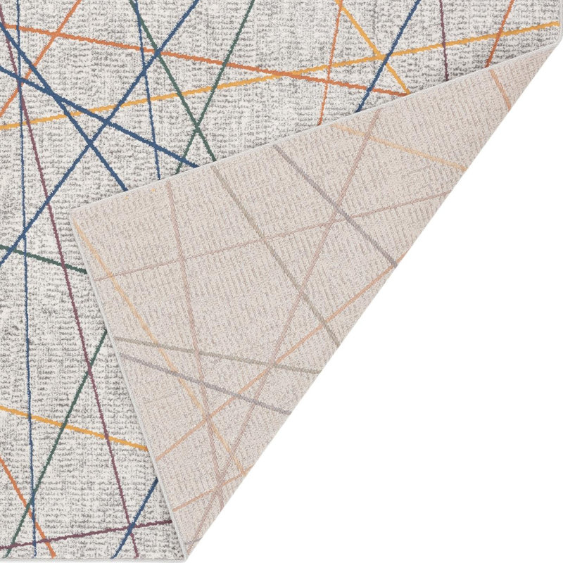 Abstract Lines Area Rug, Rectangle 7'9" x 10'6"
