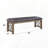 Synthetic Leather Weathered Cherry Finish Bench