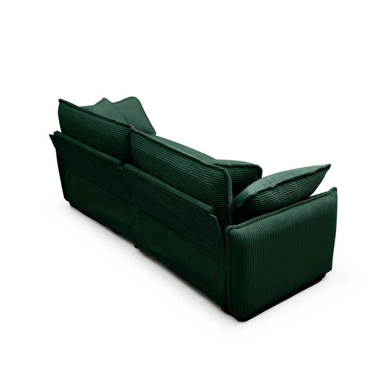 Upholstered Large Deep Seat 2 Seater Sofa, Green