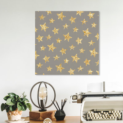 « gold stars pattern », impression encadrée