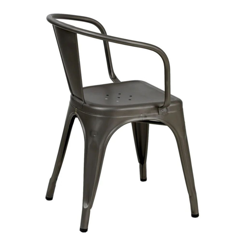 Chaise industrielle chic, Gris foncé