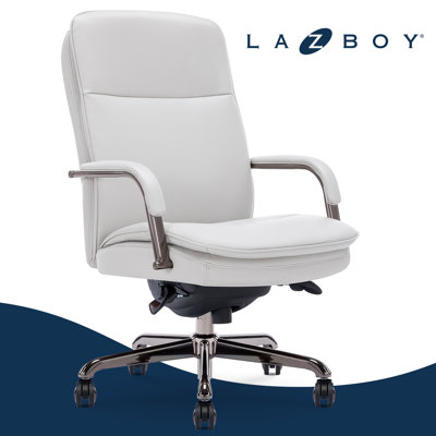 La-Z-Boy Opus Executive Mid-Back Office Chair, Channel-Tufted Seat And Back, Double-Layer Cushion