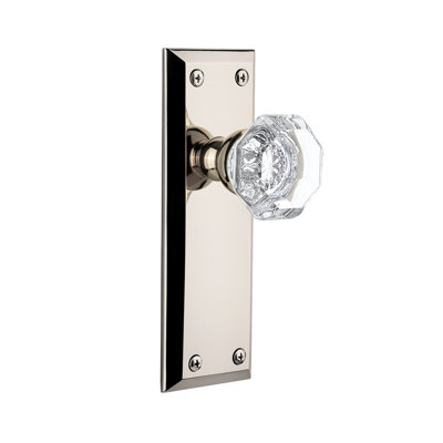 Grandeur Fifth Avenue Plate Passage with Chambord Crystal Door Knob