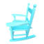 Chaise berçante bleu clair S - d'intérieur ou d'extérieur - convient aux enfants - durable-306972754