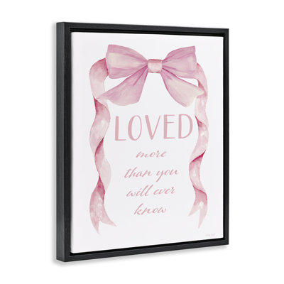 Cadre flottant à ruban rose Love More Sentiment, design par Cindy Jacobs