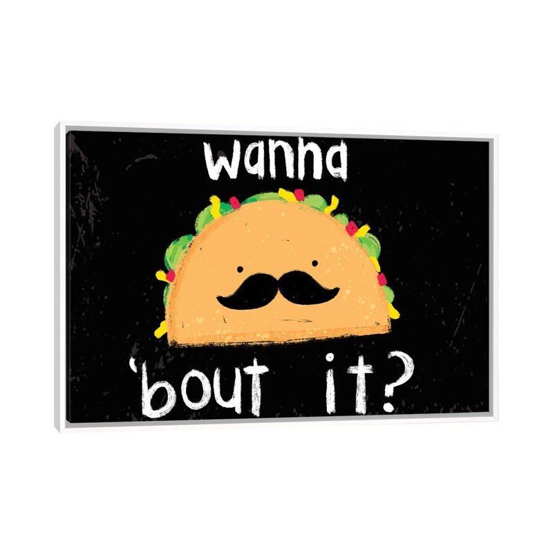 «Taco-Bout It III» par Jessica Weible - impression, Pas de tapis, Papier encadré blanc, H 40 po x l 60 po x 1,5 po