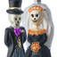 5.5" Glass Bride /Groom Skeleton Ornament