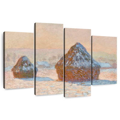 Alvord Wheatstacks Snow Effect Morning 1891