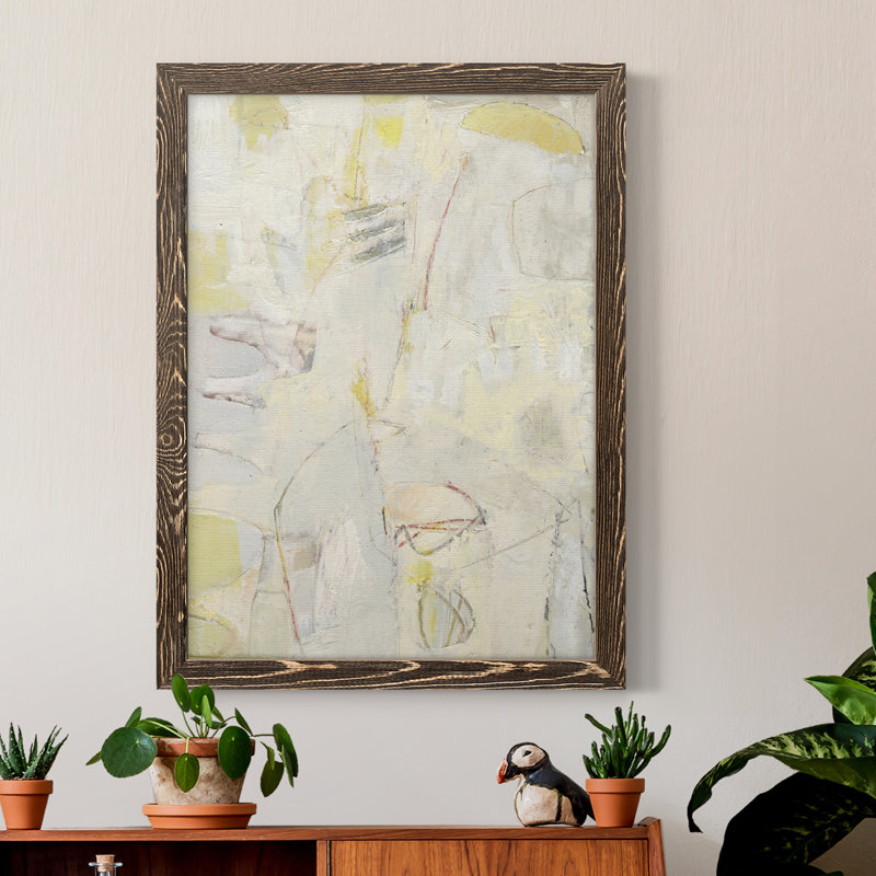 Toile encadrée de qualité supérieure Fizgig II - prête à être accrochée, H 32 po x l 23 po x P 1 po, Encadré de bois de noyer