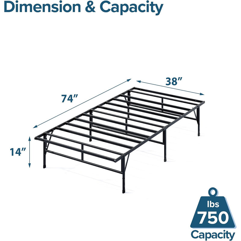 Smartbase Compack Mattress Foundation / 14 Inch Metal Bed Frame