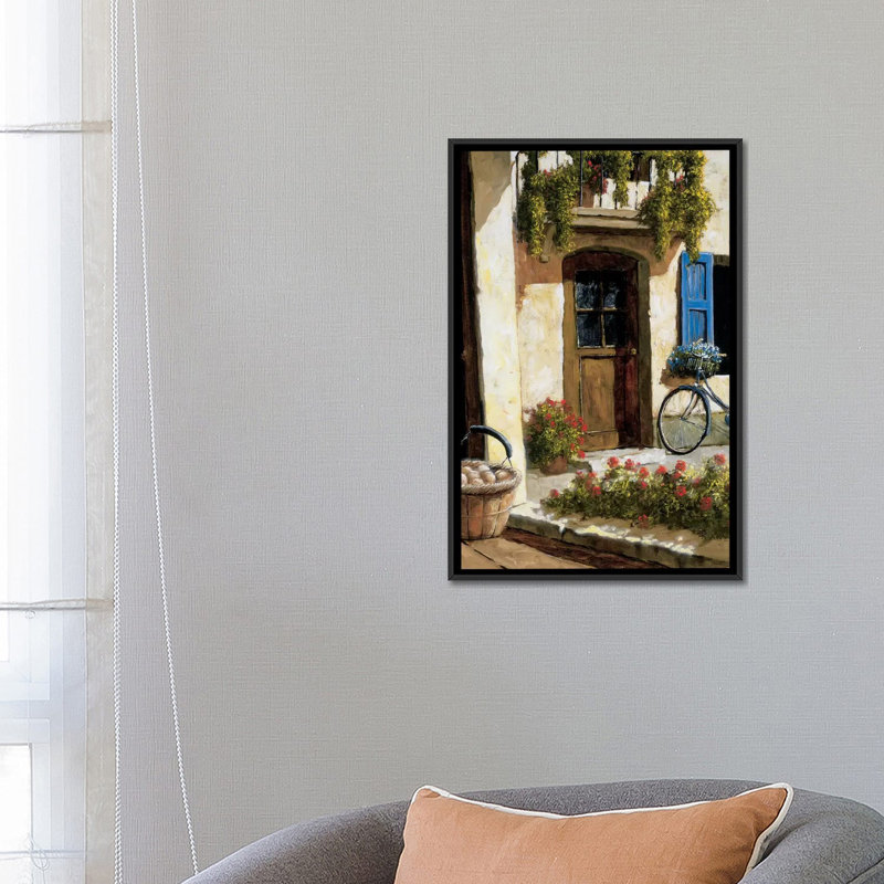 «Back From the Market», reproduction sur toile, H 26 po x l 18 po x P 1,5 po, Toile avec cadre noir, Pas de tapis