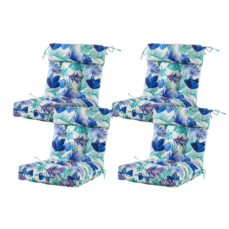 Outdoor 4'' Seat / Back Cushion, Blue 