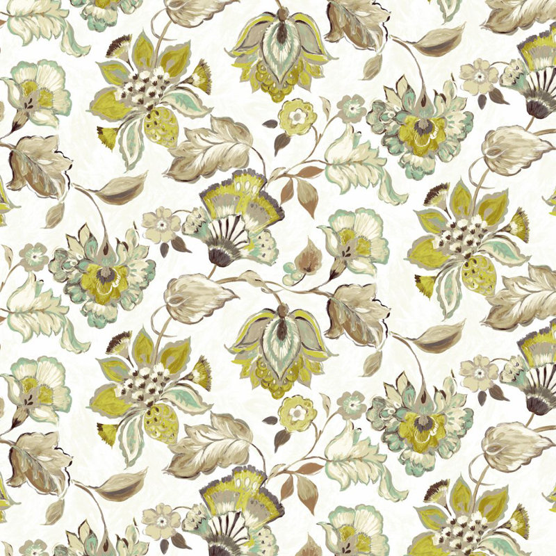 Floral Fabric Fabric, Ivory