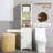 Kleankin Slim Bathroom Storage Cabinet With Triple Open Shelves, Wooden Freestanding Linen Tower With Door And Shelf Adjustability, White