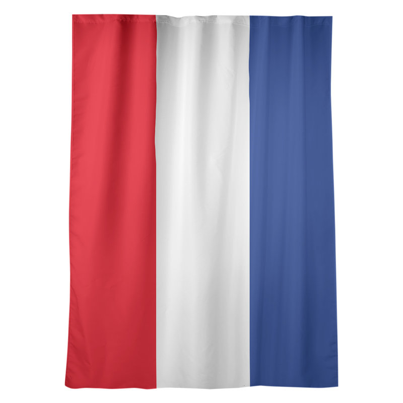 New York Big Sateen Room Darkening Curtain Single Panel, 53" W x 87" L, Red/White/Blue