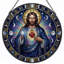 Panneau de vitrail Sacred Heart - 7,8H-491881181
