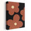 «Terracotta Retro Flowers», impression murale rétro minimaliste fleur-133616554