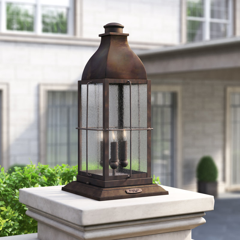 Bingham 3-Light Pier Mount Light, 21.3" H x 9.3" W, Sienna