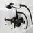 Kingston Brass Vintage Three-Handle 2-Hole Tub Wall Mount Clawfoot Tub Faucet with Hand Shower-50999941