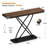 47.4" Rectangular Console Table with Wooden Top and Metal Frame-531496455