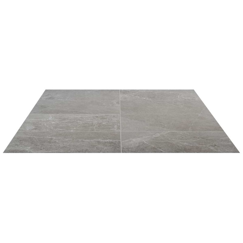 ZenTech 12x24 Matte Porcelain Tile, Silver Gray