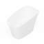 Baignoire rectangulaire autoportante 51 pouces avec surface intégrée et blanc mat