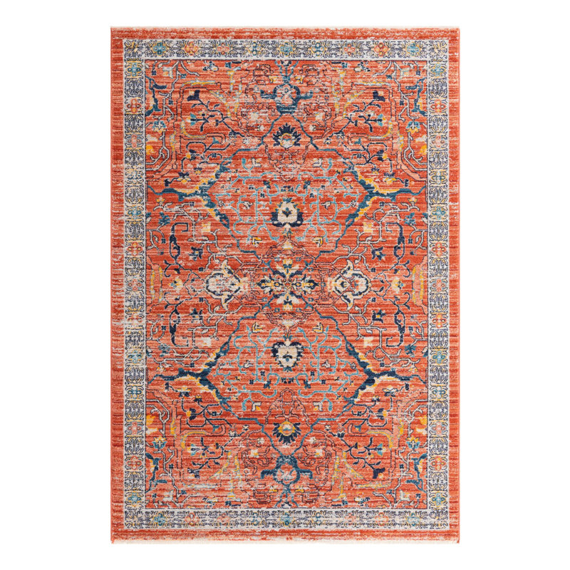Alkire Floral Indoor Rug, Rectangle 5'3" x 8'