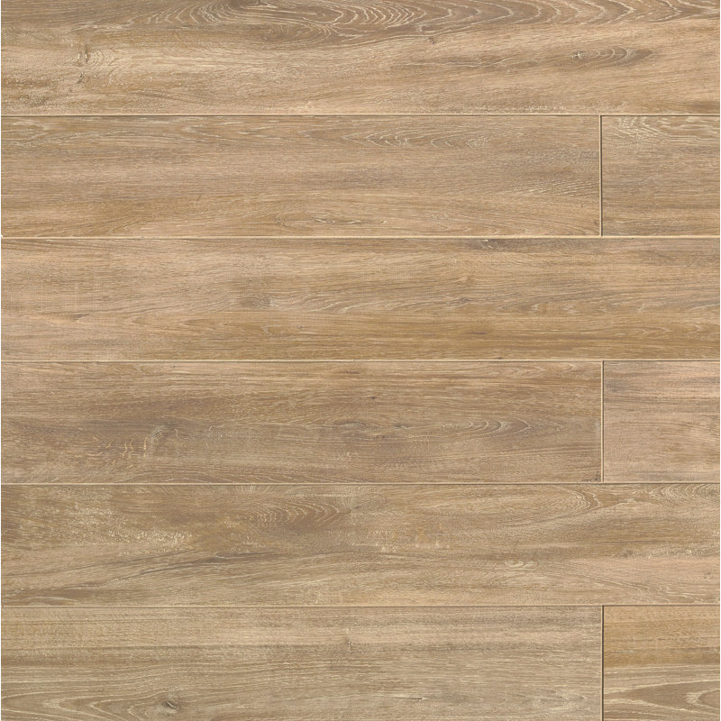 Carreau de porcelaine aspect bois pour mur et plancher 8 "x 47" Othello, Argile