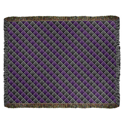 Couverture en coton tissé dégradé à rayures