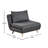 Convertible Tri-Fold Sleeper Chair with Pillow, Channel Stitching, and Hideaway Legs-1693377259