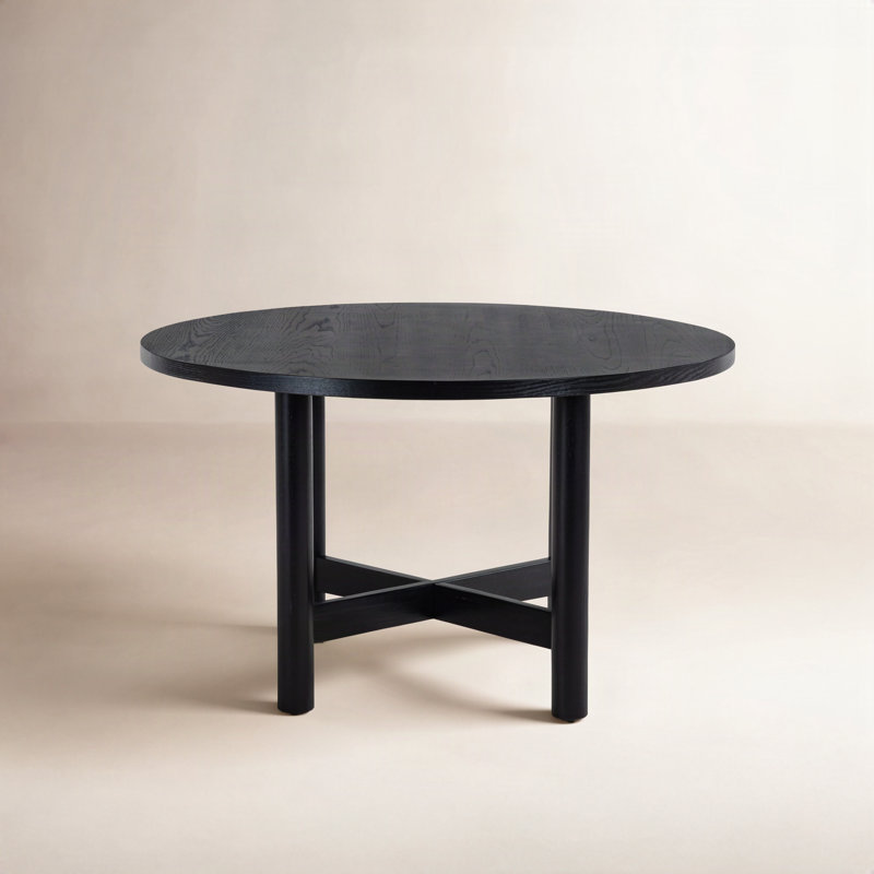 Ady Kaplan 47" Round Dining Table, Black