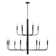 Yanibel 15-Light 2-Tier Minimalist Candlestick Chandelier