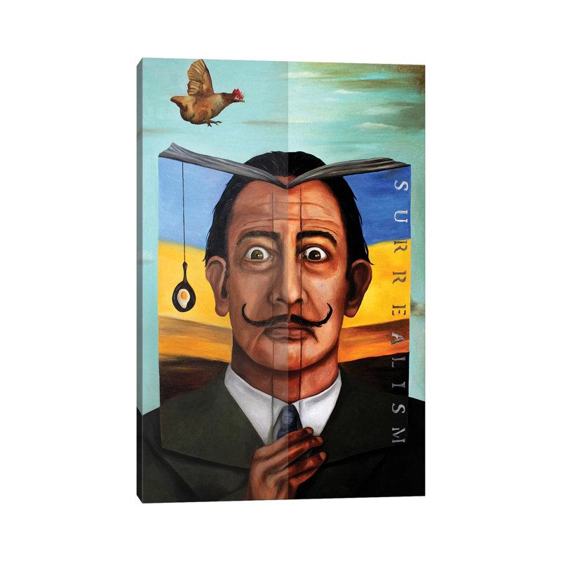 Book of Surrealism 1 Piece Wrapped Canvas Wall Art, 30.48 cm H x 45.72 cm W