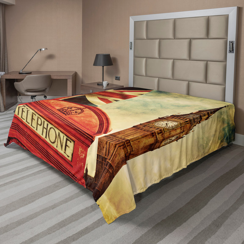 Multicolore Ambesonne, Drap plat pour très grand lit californien