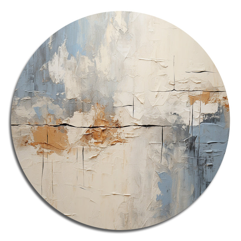 Claree - Paysages d'art rond en métal, H 16 po x l 16 po